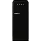 Smeg USA - Fab28 Retro 60 cm Refrigerator with Freezer Compartment. Black. Right Hinge - Gloss Black