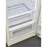 Fab28 Retro 60 cm Refrigerator with Freezer Compartment. Blue. Right Hinge