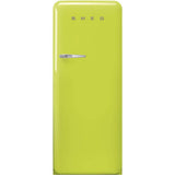 Smeg USA - Fab28 Retro 60 cm Refrigerator with Freezer Compartment. Lime Green. Right Hinge Only - Gloss Lime Green