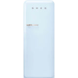 Smeg USA - Fab28 Retro 60 cm Refrigerator with Freezer Compartment. Pastel Blue. Right Hinge - Gloss Pastel Blue