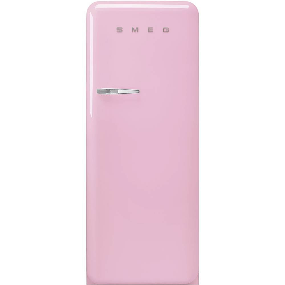 Smeg USA - Fab28 Retro 60 cm Refrigerator with Freezer Compartment. Pink. Right Hinge Only - Gloss Pink