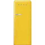 Smeg USA - Fab28 Retro 60 cm Refrigerator with Freezer Compartment. Yellow. Right Hinge - Gloss Yellow