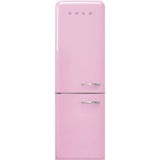 Smeg USA - Fab32 Retro 60 cm Refrigerator with Bottom-Freezer. Pink. Left Hinge - Gloss Pink