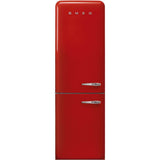 Smeg USA - Fab32 Retro 60 cm Refrigerator with Bottom-Freezer. Red. Left Hinge - Gloss Red