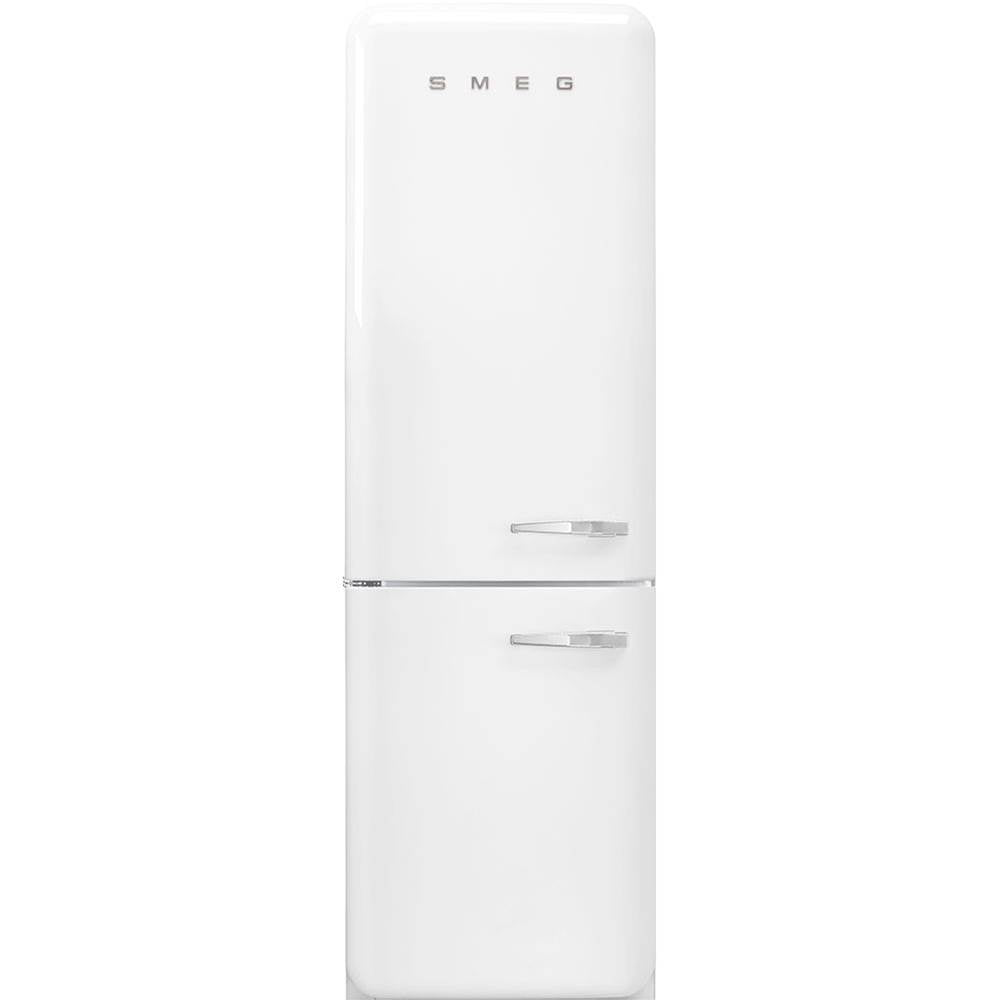 Smeg USA - Fab32 Retro 60 cm Refrigerator with Bottom-Freezer. White. Left Hinge - Gloss White