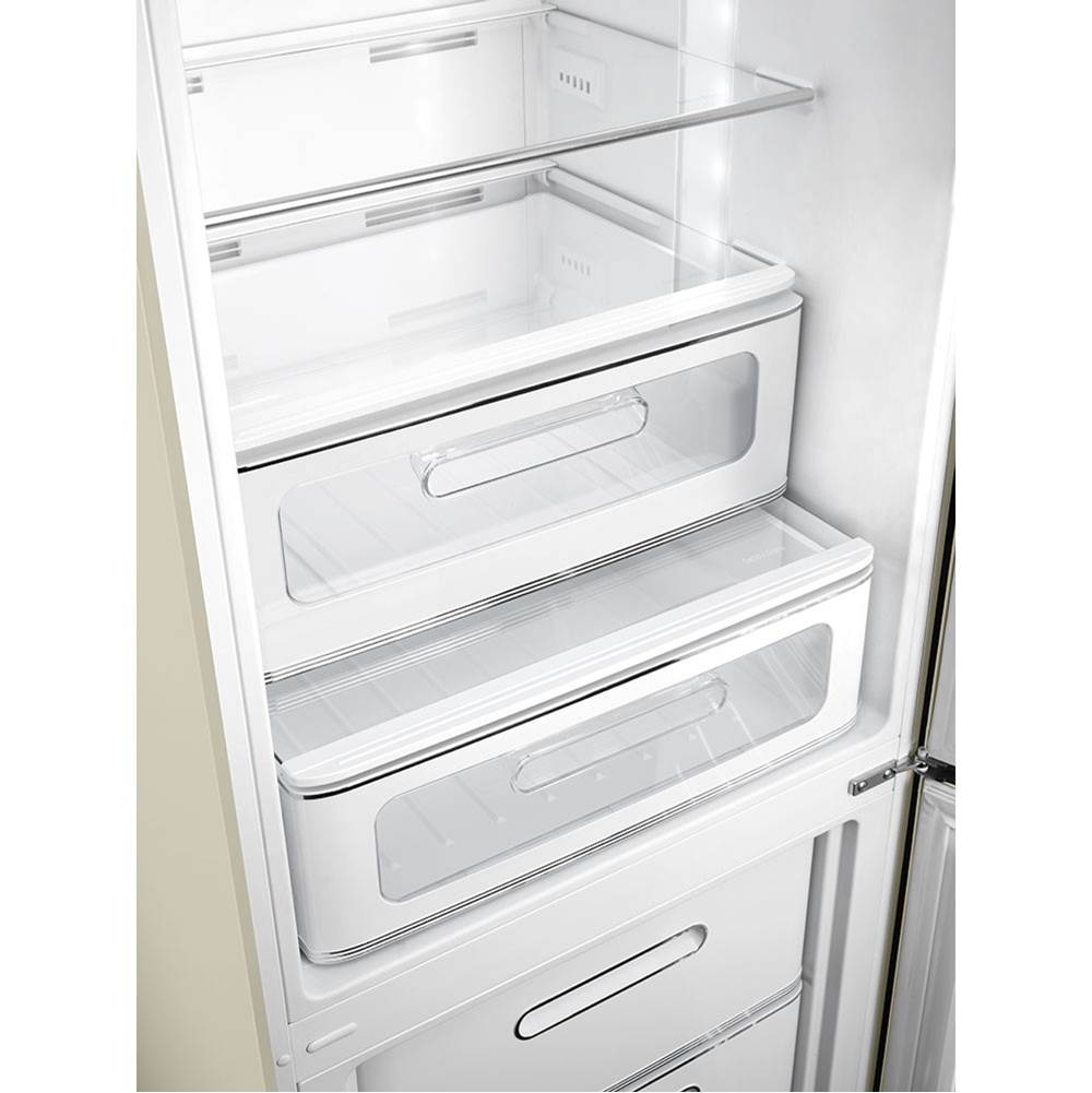 Fab32 Retro 60 cm Refrigerator with Bottom-Freezer. Black. Right Hinge