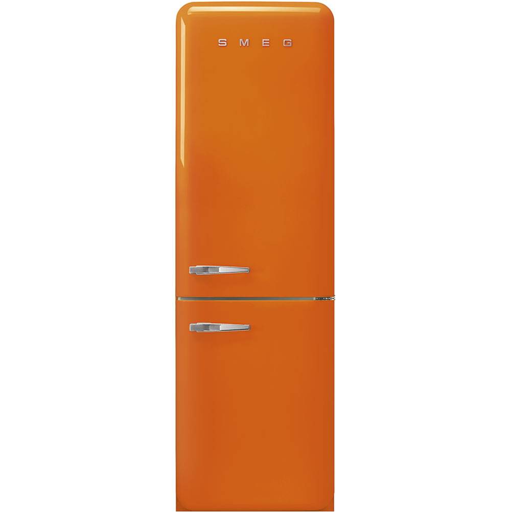 Smeg USA - Fab32 Retro 60 cm Refrigerator with Bottom-Freezer. Orange. Right Hinge - Gloss Orange
