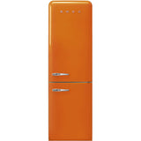 Smeg USA - Fab32 Retro 60 cm Refrigerator with Bottom-Freezer. Orange. Right Hinge - Gloss Orange