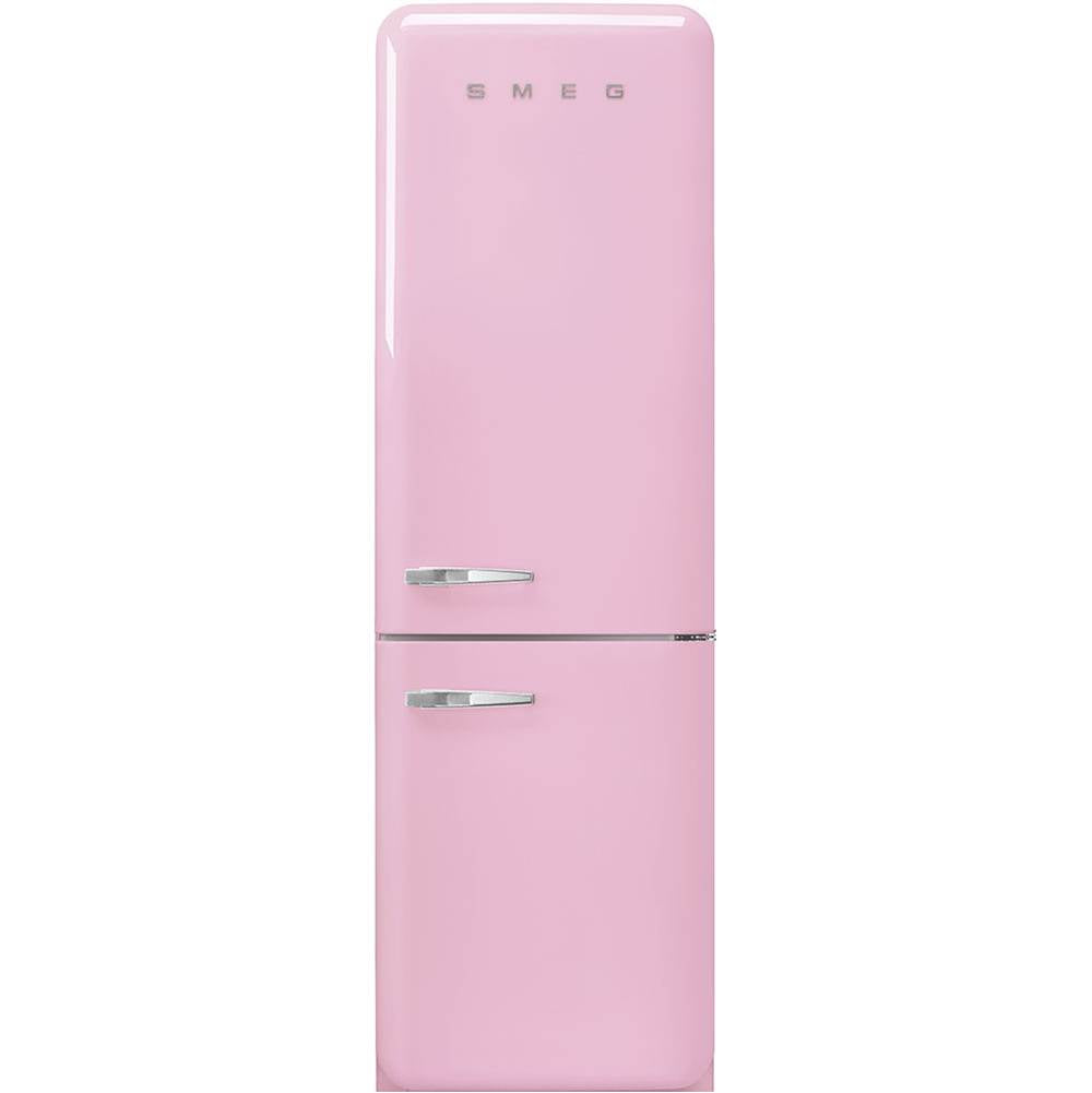 Smeg USA - Fab32 Retro 60 cm Refrigerator with Bottom-Freezer. Pink. Right Hinge - Gloss Pink