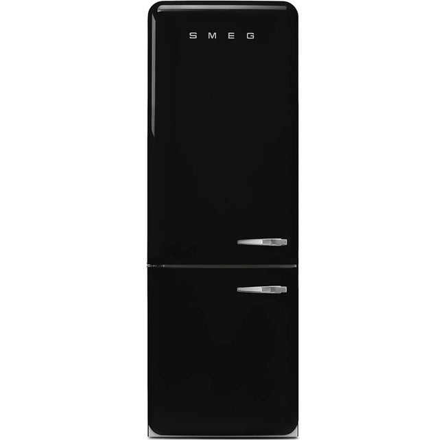 Smeg USA - FAB38 Retro 70cm Refrig w/ Bottom Freezer. 18 cu ft. Black. Left Hinge - Gloss Black