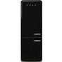 Smeg USA - FAB38 Retro 70cm Refrig w/ Bottom Freezer. 18 cu ft. Black. Left Hinge - Gloss Black