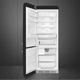 FAB38 Retro 70cm Refrig w/ Bottom Freezer. 18 cu ft. Black. Left Hinge