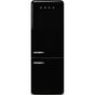 Smeg USA - FAB38 Retro 70cm Refrig w/ Bottom Freezer. 18 cu ft. Black. Right Hinge - Gloss Black