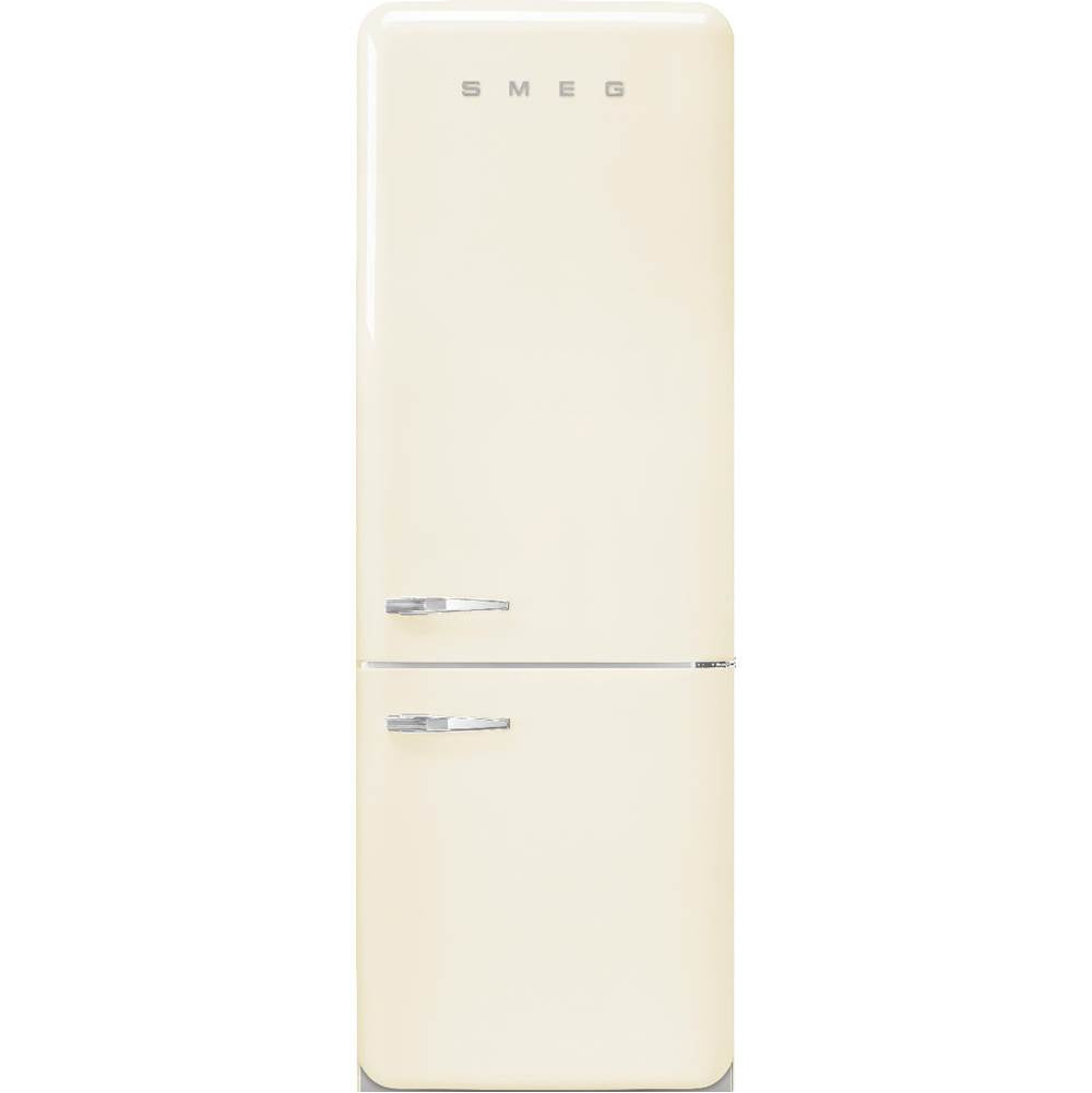 Smeg USA - FAB38 Retro 70cm Refrig w/ Bottom Freezer. 18 cu ft. Cream. Right Hinge - Gloss Cream