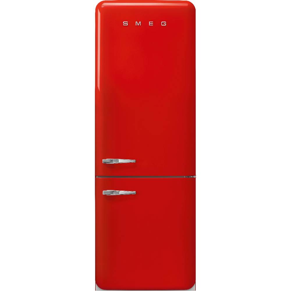 Smeg USA - FAB38 Retro 70cm Refrig w/ Bottom Freezer. 18 cu ft. Red. Right Hinge ONLY - Gloss Red