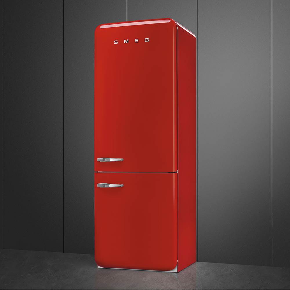 FAB38 Retro 70cm Refrig w/ Bottom Freezer. 18 cu ft. Black. Right Hinge