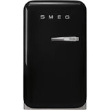 Smeg USA - FAB5 Retro 60cm Mini Cooler. 1.34 cu ft. Black. Left Hinge - Gloss Black
