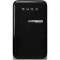 Smeg USA - FAB5 Retro 60cm Mini Cooler. 1.34 cu ft. Black. Left Hinge - Gloss Black