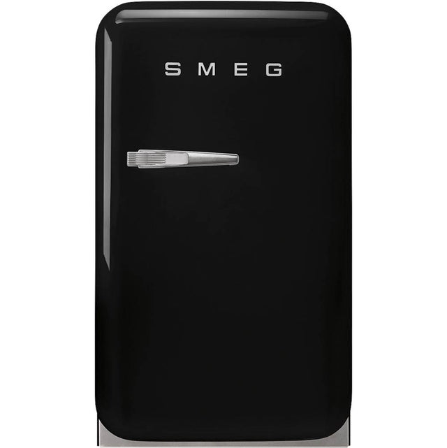 Smeg USA - FAB5 Retro 60cm Mini Cooler. 1.34 cu ft. Black. Right Hinge - Gloss Black