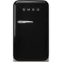 Smeg USA - FAB5 Retro 60cm Mini Cooler. 1.34 cu ft. Black. Right Hinge - Gloss Black
