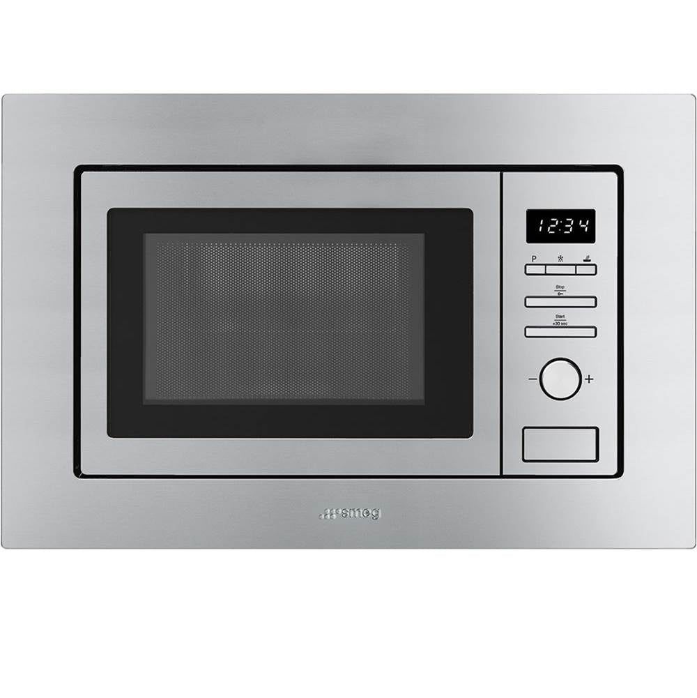 Smeg USA - 60 cm (24'') Built-In Microwave Oven. 800W Micro. 1000W Broiler. Stainless Steel - Fingerprint-Proof Stainless Steel