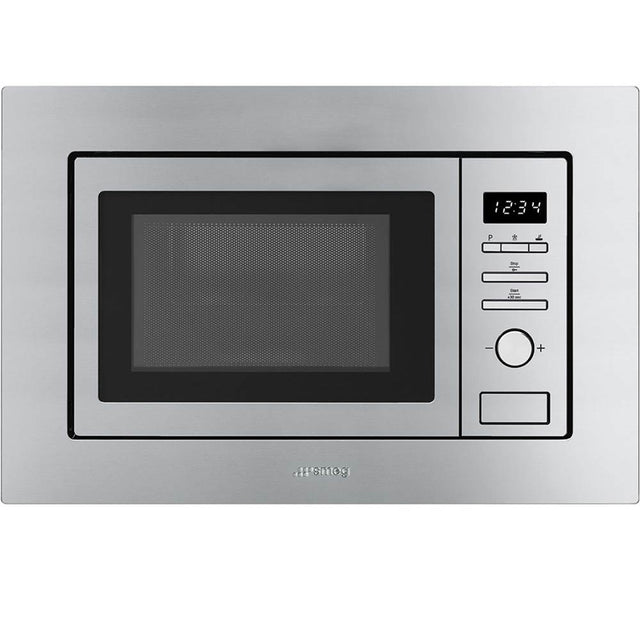 Smeg USA - 60 cm (24'') Built-In Microwave Oven. 800W Micro. 1000W Broiler. Stainless Steel - Fingerprint-Proof Stainless Steel