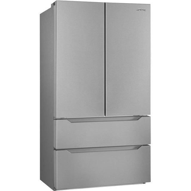 Smeg USA - 36'' Free-Standing, French Door, Counter-Depth Refrigerator-Freezer - Fingerprint-Proof Stainless Steel