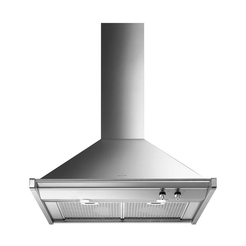 Smeg USA - Classic Series 30'' Wall Vent Hood. 600 cfm. Vent or Recirc. Stainless Steel - Satin Stainless Steel