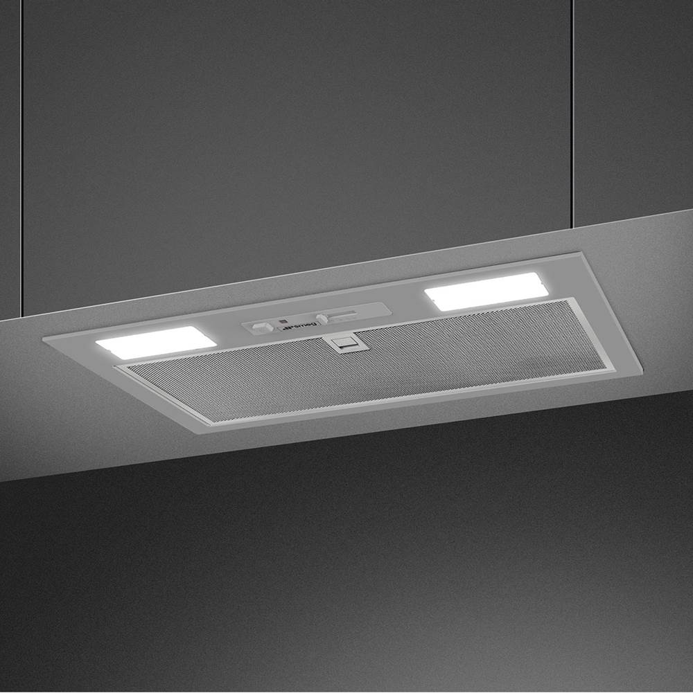 Smeg USA - 24'' Built-In Vent Hood. 240 cfm. Vent or Recirc. Gray Finish Details - Silver