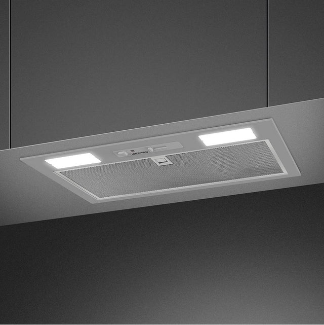 Smeg USA - 24'' Built-In Vent Hood. 240 cfm. Vent or Recirc. Gray Finish Details - Silver