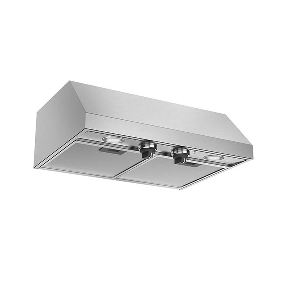 Under-Cabinet 24'' Wall Vent Hood. 600 cfm. Vent or Recirc. Stainless Steel