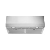 Under-Cabinet 24'' Wall Vent Hood. 600 cfm. Vent or Recirc. Stainless Steel