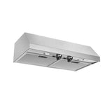 Under-Cabinet 30'' Wall Vent Hood. 600 cfm. Vent or Recirc. Stainless Steel