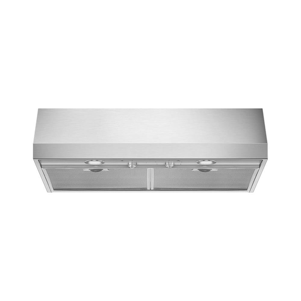 Under-Cabinet 30'' Wall Vent Hood. 600 cfm. Vent or Recirc. Stainless Steel