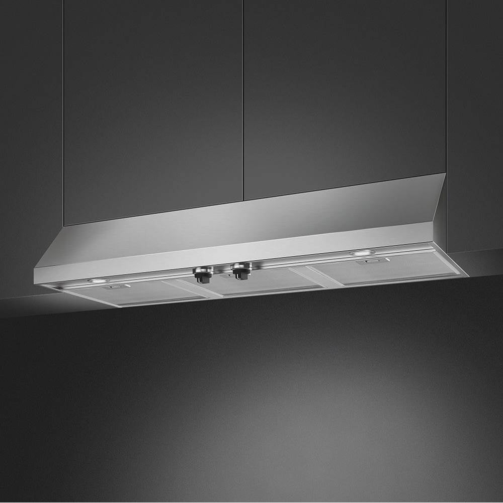 Under-Cabinet 48'' Wall Vent Hood. 600 cfm. Vent or Recirc. Stainless Steel