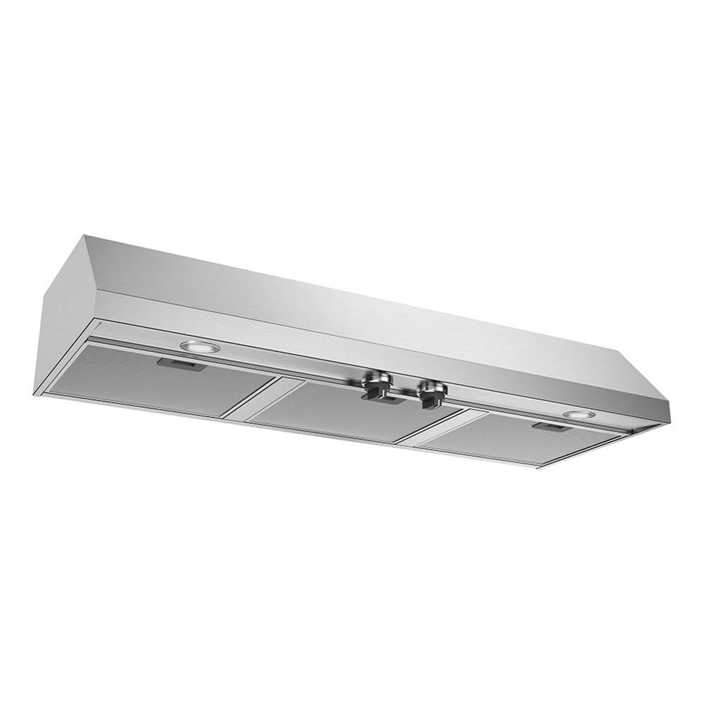 Under-Cabinet 48'' Wall Vent Hood. 600 cfm. Vent or Recirc. Stainless Steel