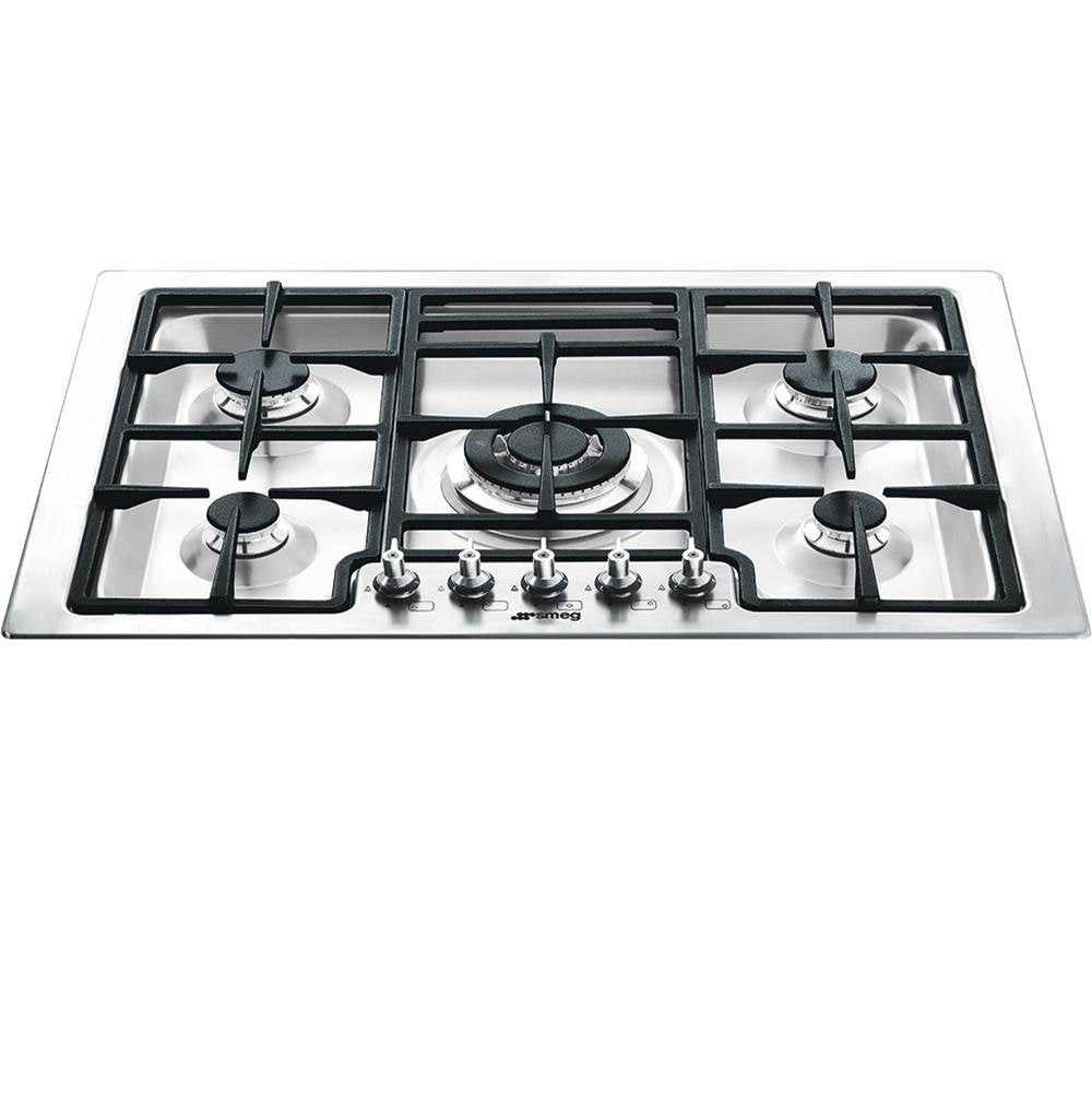 Smeg USA - Classic Series 30'' Gas Cooktop. 5 Burners. Stainless Steel - Satin Stainless Steel