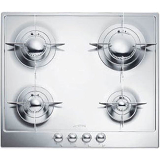 Smeg USA - Piano Collection 65 cm (26'') Gas Cooktop. 4 Burners. Stainless Steel - Gloss Stainless Steel