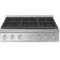 Smeg USA - Portofino Series 36'' Gas Rangetop. Stainless Steel - Satin Stainless Steel