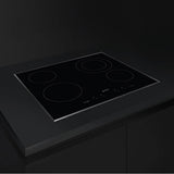 60 cm (24'') Ceramic Electric Cooktop. 4 Zones. Beveled Edges. Black