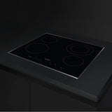 60 cm (24'') Ceramic Electric Cooktop. 4 Zones. Beveled Edges. Black