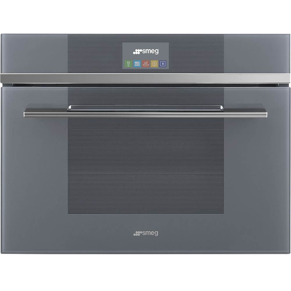 Smeg USA - Linea 60 cm (24'') Combi Speed Oven (Micro/Conv). Mystic Gray Glass - Silver