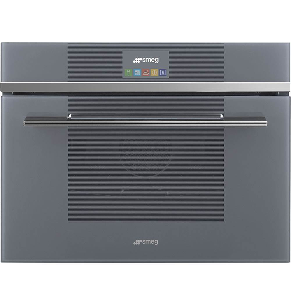 Smeg USA - Linea 60 cm (24'') Combi Steam Oven (Steam/Conv). Mystic Gray Glass - Silver
