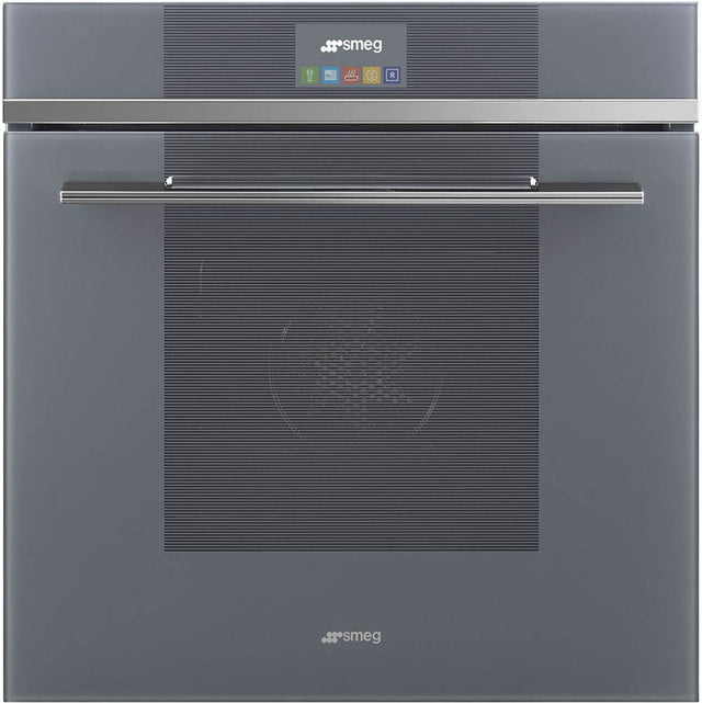 Smeg USA - Linea 60 cm (24'') Multifunctional Convection Oven. Full-Feature. Mystic Gray Glass - Silver