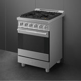 Smeg Professional Range, 24'' - All Gas Matte Black