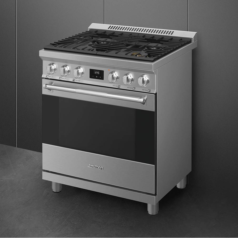 Smeg Professional Range, 30'' - All Gas Matte Black