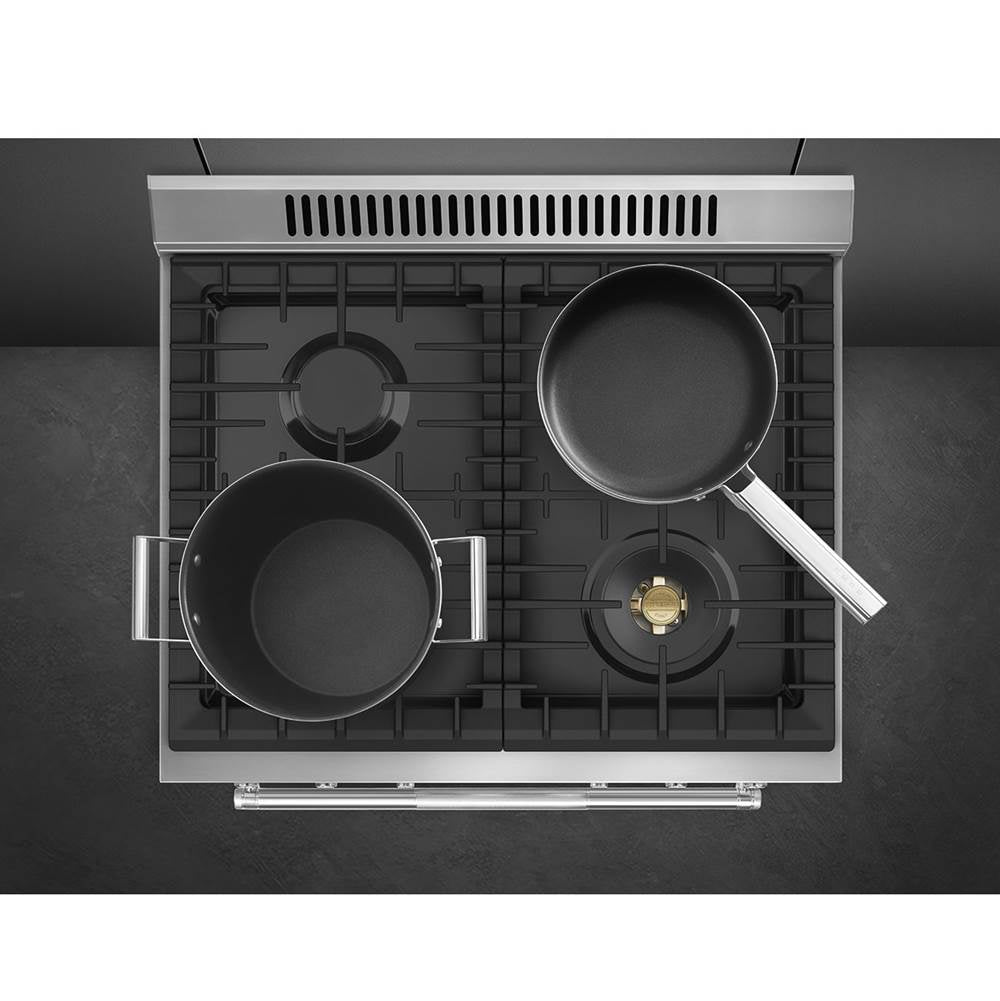 Smeg Professional Range, 30'' - All Gas Matte Black