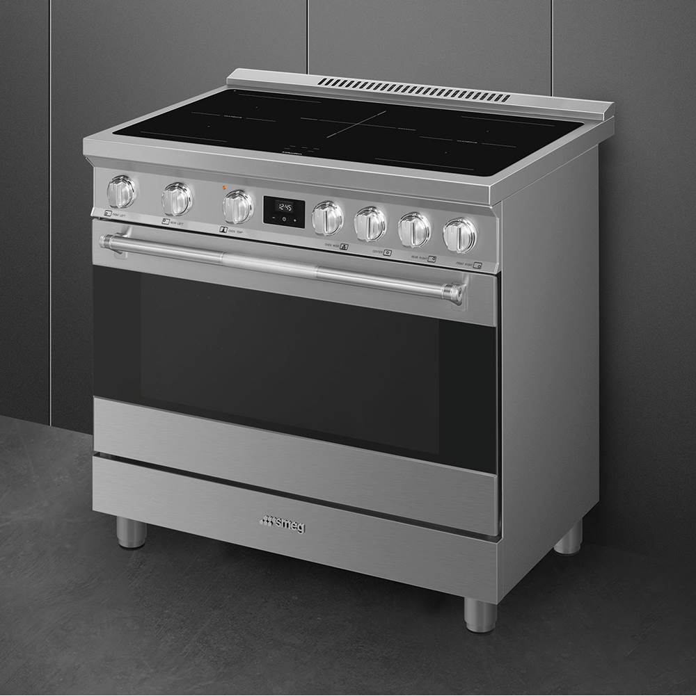 Smeg Professional Range, 36'' - Induction Matte Black