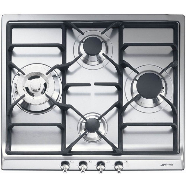 Smeg USA - Classic Series 60 cm (24'') Gas Cooktop. 4 Burners. Stainless Steel - Satin Stainless Steel