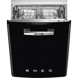 Smeg USA - Retro 24'' Dishwasher with Flexiduo. (10 plus Programs, Planetarium Wash). Black - Gloss Black